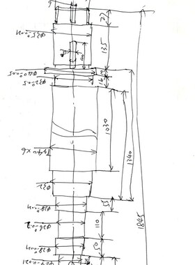 汉川机床厂T611B工作台丝杆2264长