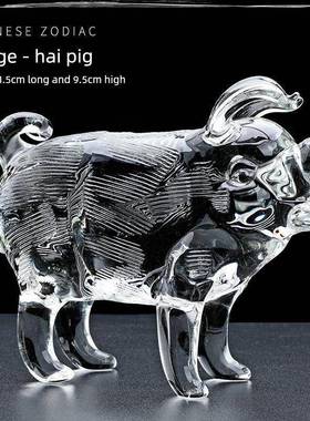 水晶十二生肖鼠、牛、虎、兔、龙、马、羊、猴、鸡、狗、猪十二生