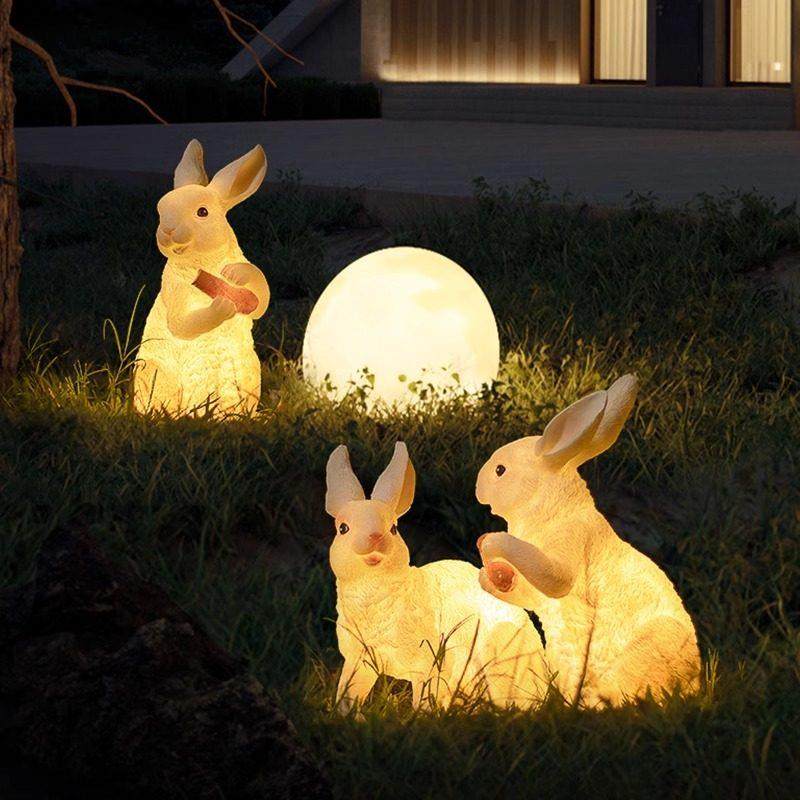 太阳能兔子月球灯公园花园庭院景观草坪低压24V装饰灯动物造型灯,家装灯饰光源,草坪灯,淘宝优惠券,粉丝福利购,淘宝优惠卷