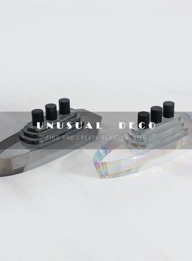 现代简约烟灰电镀水晶游轮船型摆件样板间售楼部客X厅书房装饰品