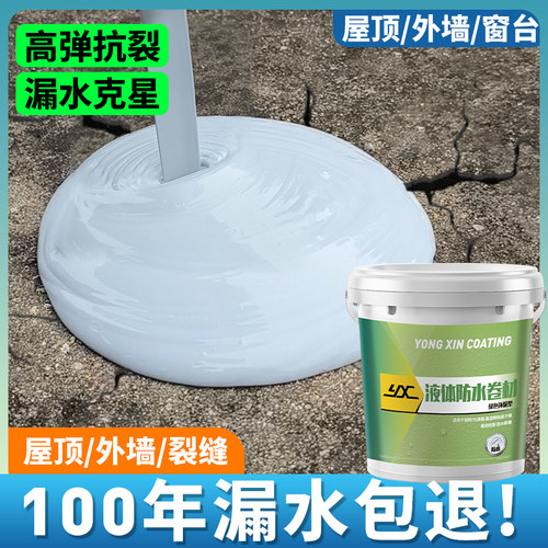 屋顶防水涂料补i漏专用楼顶房顶堵漏王外墙裂缝漏水防水材料防漏