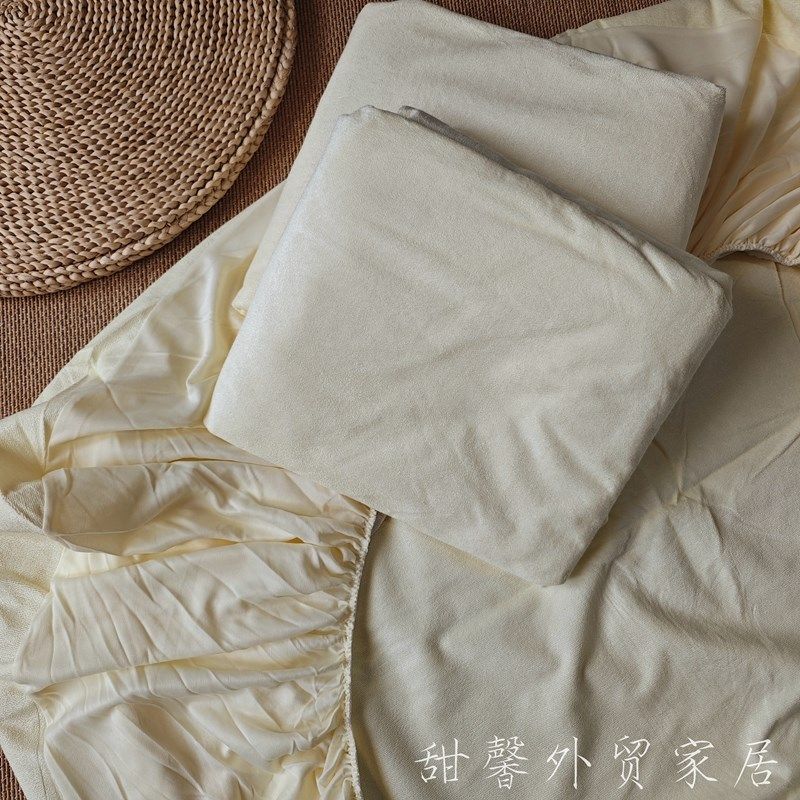 ~实惠竹纤垫防水床笠~1.5床软糯亲肤 尿床罩隔护床维毛圈款垫子套
