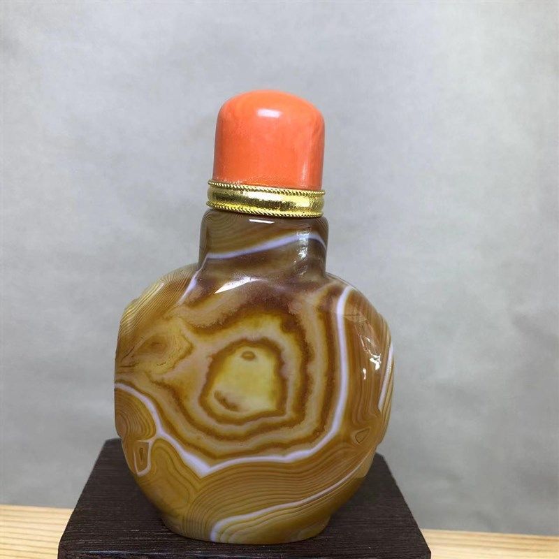 玩丝玛瑙鼻烟壶蒙古特色民间手工艺把缠摆件祝寿工礼手回艺礼实用