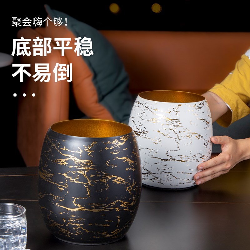 时尚渐变香槟桶不锈钢冰桶创意蛋壳冰桶家用酒吧ktv啤酒冰桶摆件