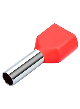 冷压端子TE2513双线管形预绝缘端头 接线端子 紫铜材质 1000只