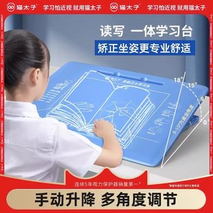 猫太子儿童倾斜桌面书架写字板斜面书桌垫板写字台神器小学生作业