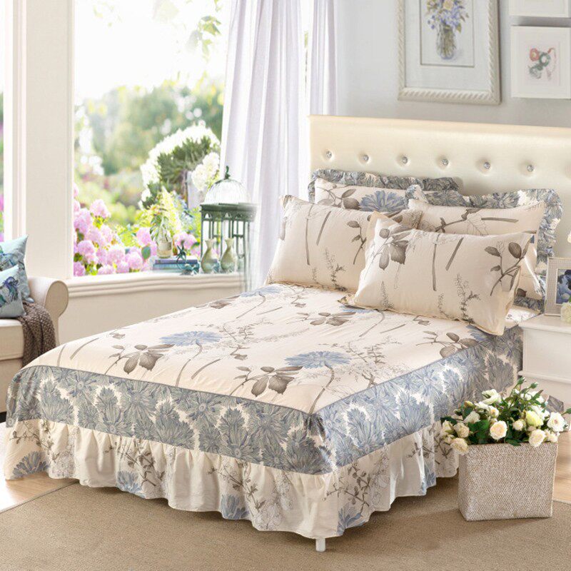 全棉卡通床裙单件春夏季纯棉床罩单儿童席梦思防滑防尘罩可定做