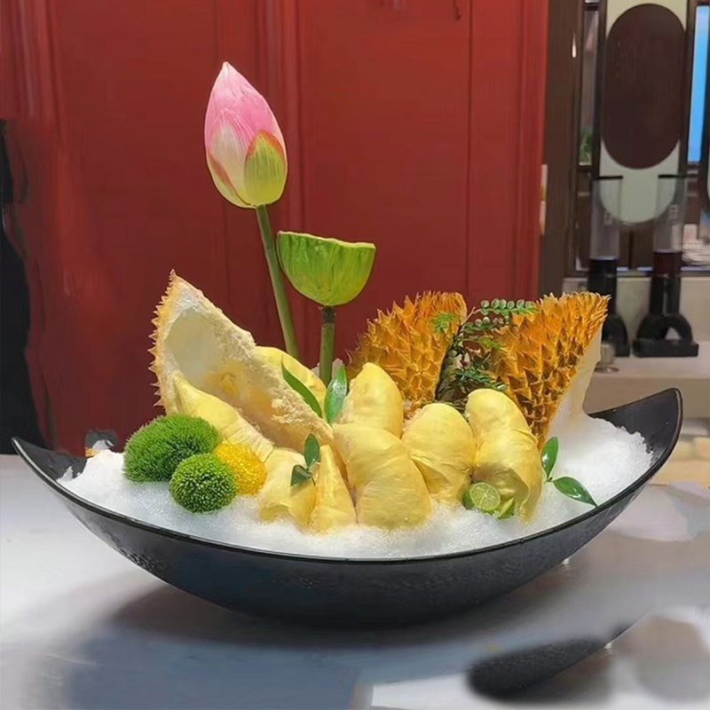 密胺磨砂元宝碗日料海鲜刺身拼盘火锅店羊肉雪花和牛盘子特色餐具