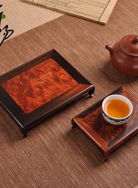 红木摆件底座红酸枝木托架奇壶茶盆茶石玉器花盆文玩微型具景底座