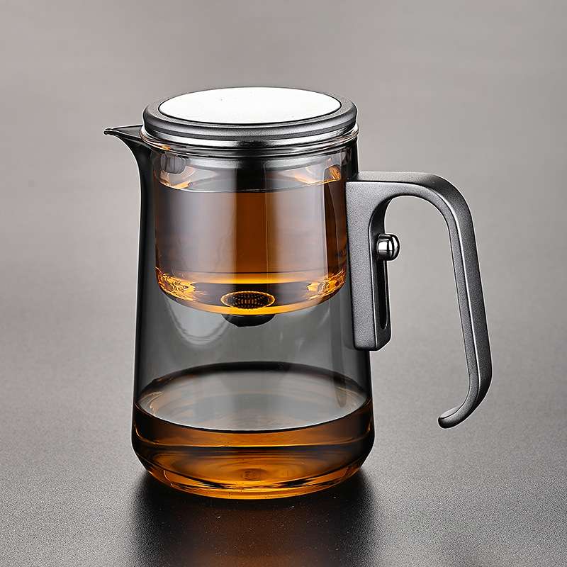 磁吸飘逸杯泡茶壶无杆一键下水办公茶具茶水分离杯家用冲茶1000ML