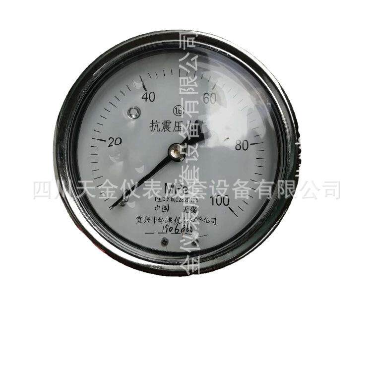 华峰仪表耐震高压压力表YN-100耐震抗震充油表径向高精度0~60MPA