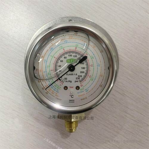 瑞士Refco威科油压表MR-306-DS-R22/MR-206-DS-R407C油表直立型表