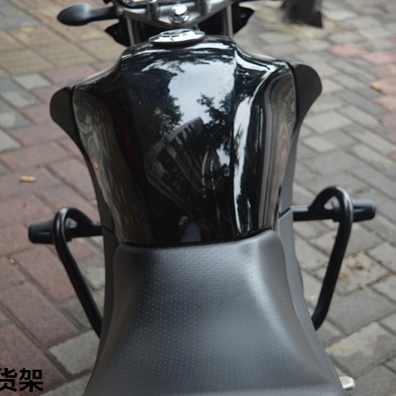 新天剑YBR150飞护YS150保险杠特技杠一字杠前致杠防摔小杠胶飞致