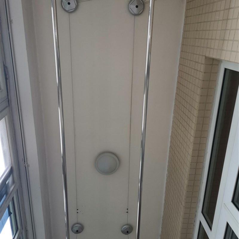 手摇升降晾衣钢晒衣架304不锈架圆杆晒被台阳竿双杆式挂衣杆室内