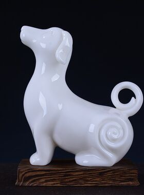 Q版青瓷招财十二12生肖摆件鼠牛虎兔龙蛇马羊猴鸡狗猪陶瓷工艺品