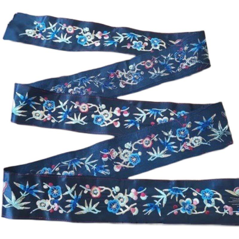 复古裙边民族风机绣特边绣片汉服花才色刺绣