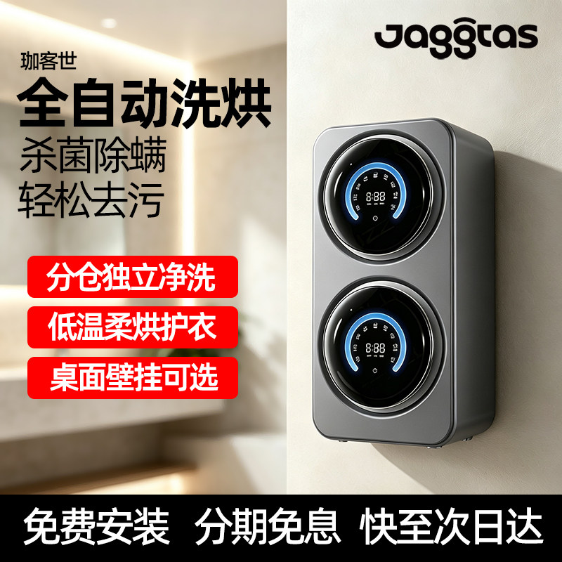 JAGGTAS双舱仓内衣内裤洗衣机壁挂自动洗烘一体小型分桶迷你专用