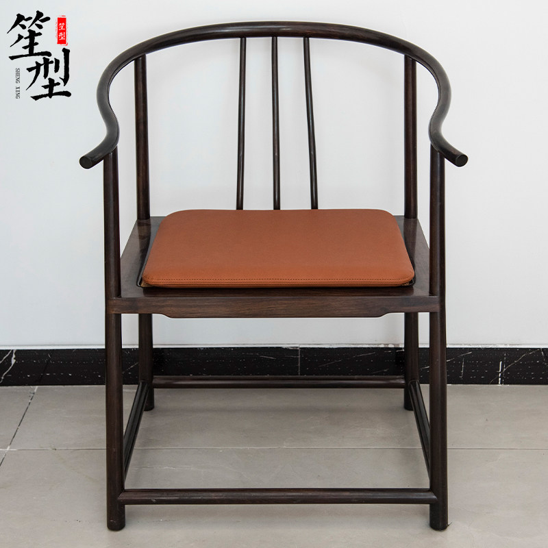 新中磨高档仿皮椅垫毛凳垫子红木家具式长坐垫圈椅沙发座垫定制