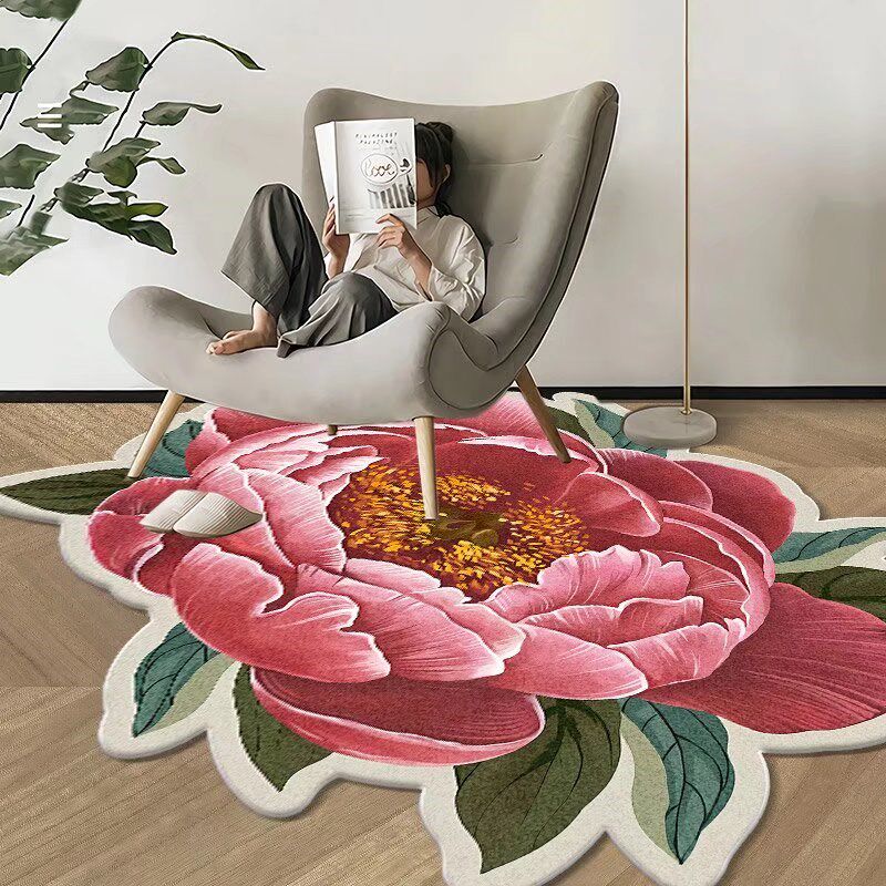 圆形客厅茶几沙发地毯卧室床边简地毯