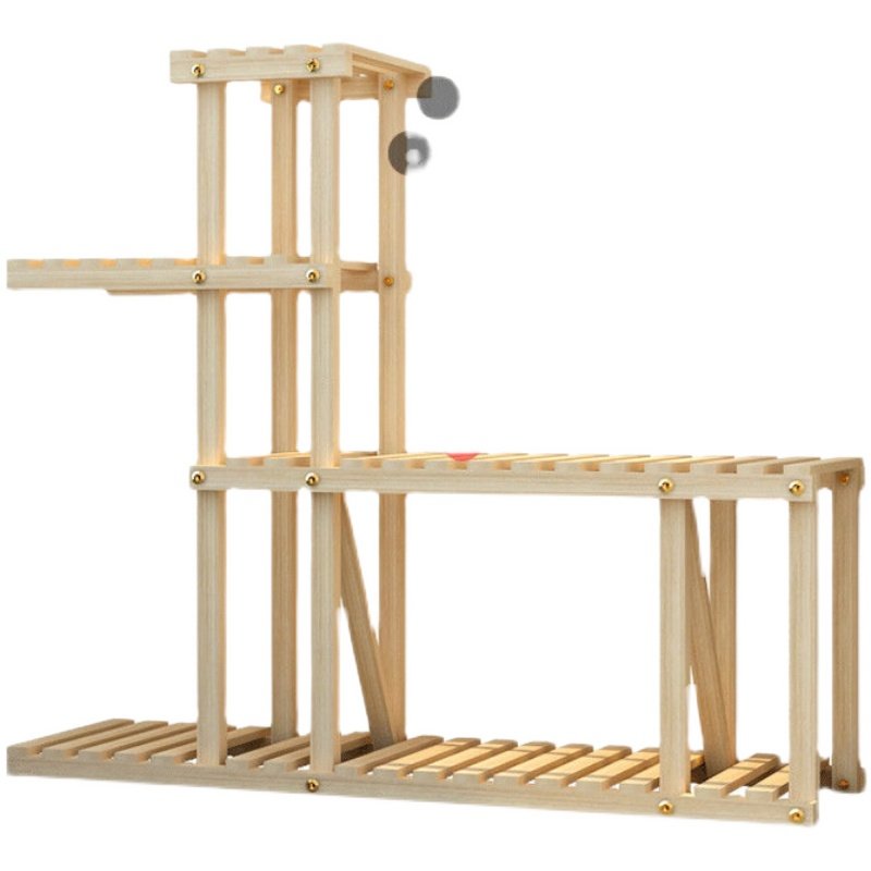 鱼缸架子实木多层阳台室内框架底架客厅置物底柜原木底座落地花架