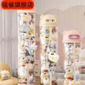 娃娃收纳桶放公仔收纳筒毛绒玩具布偶透明多层太空人拉链款 收纳桶