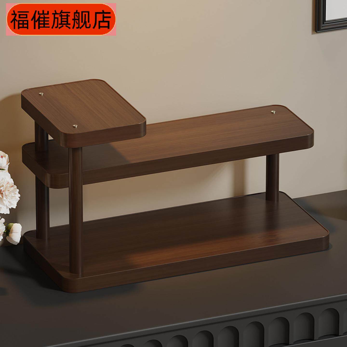 简易桌面化妆品多层收纳置物架台面口红香水整理展示架护肤品阶梯
