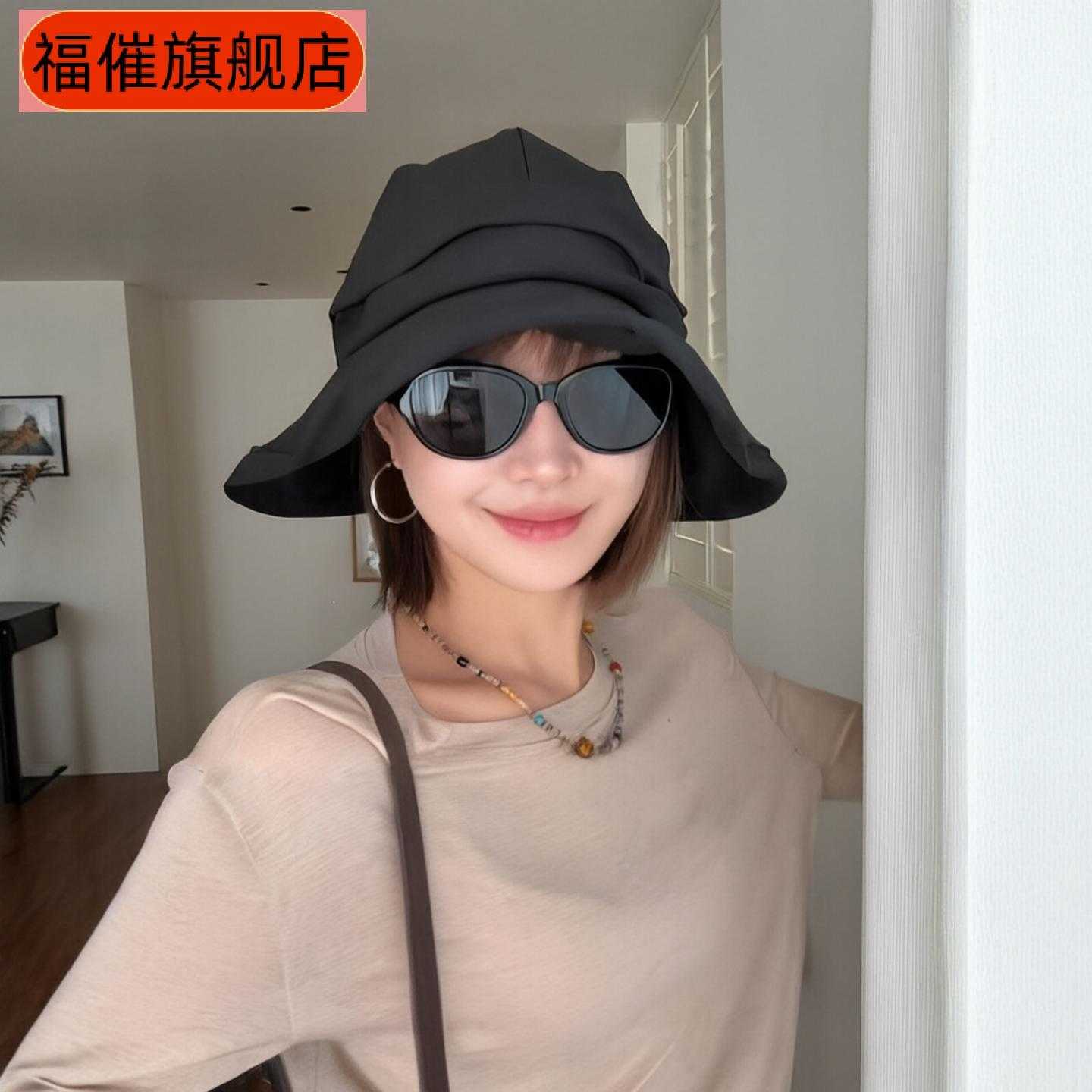 日系棉麻渔夫帽女夏季薄款透气小