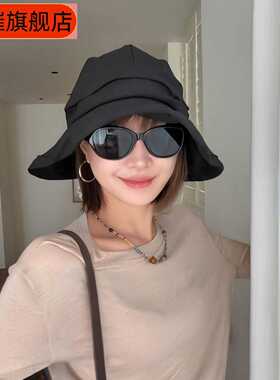 日系棉麻渔夫帽女夏季薄款透气小