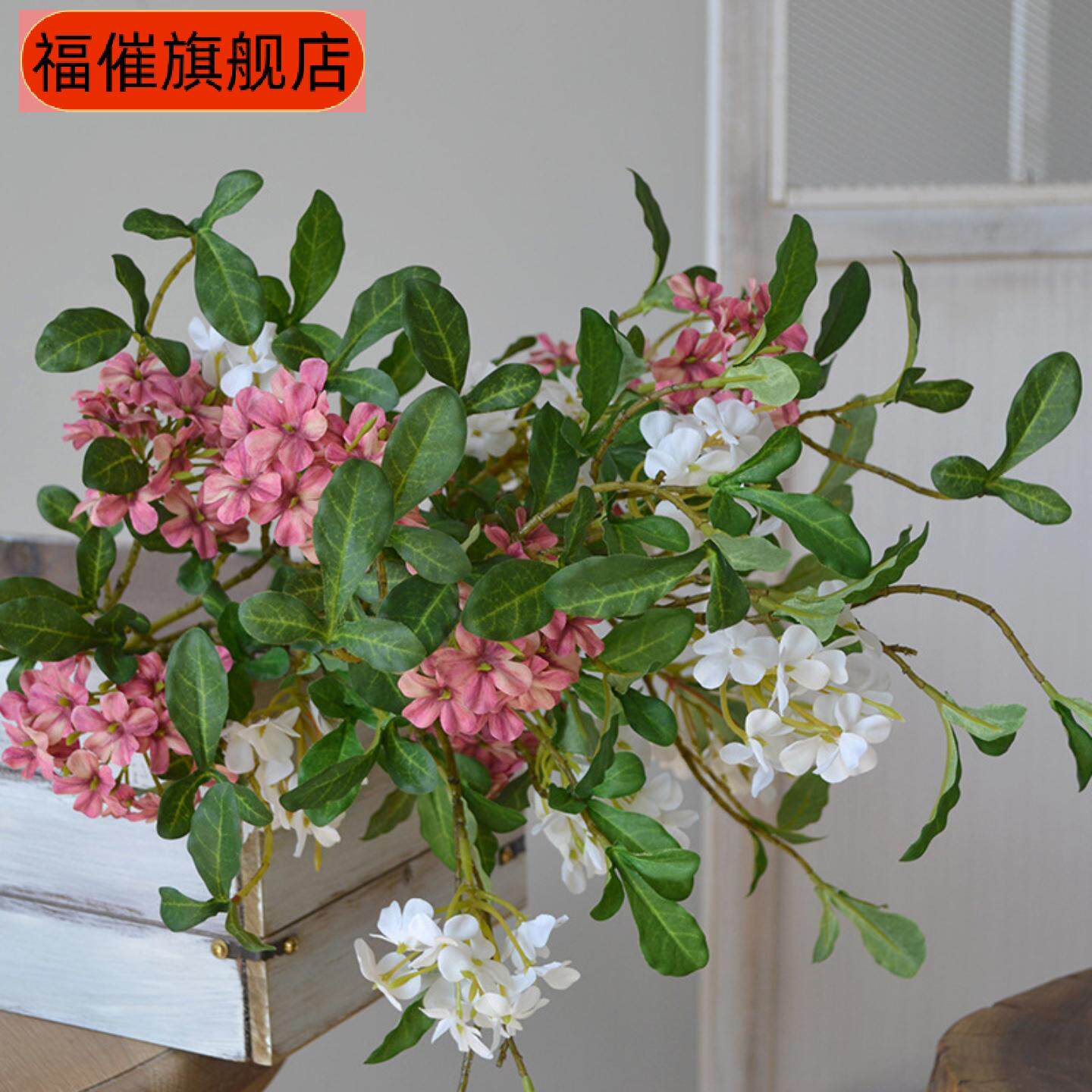 外贸时尚家居仿真蓝雪花绢花｜