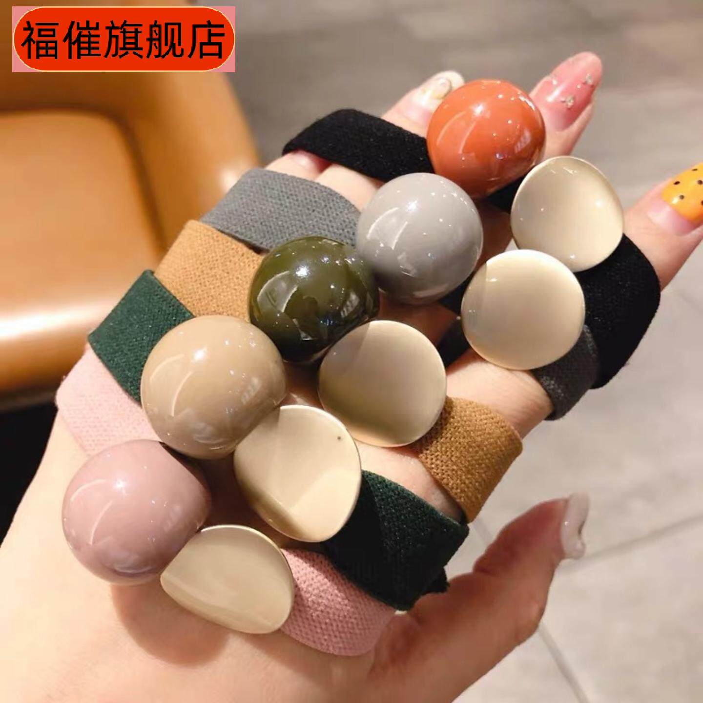 网红爆款简约韩系丸子头发圈女
