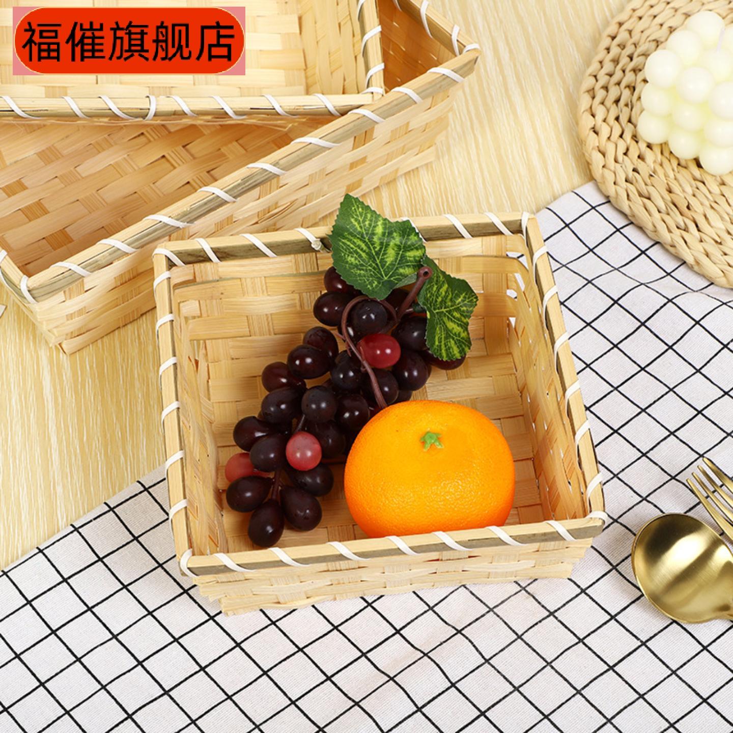 方形手工竹编鸡蛋收纳筐馒头商用