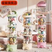 升级拉链款 毛绒娃娃收纳桶玩偶收纳筐公仔儿童透明玩具收纳筒