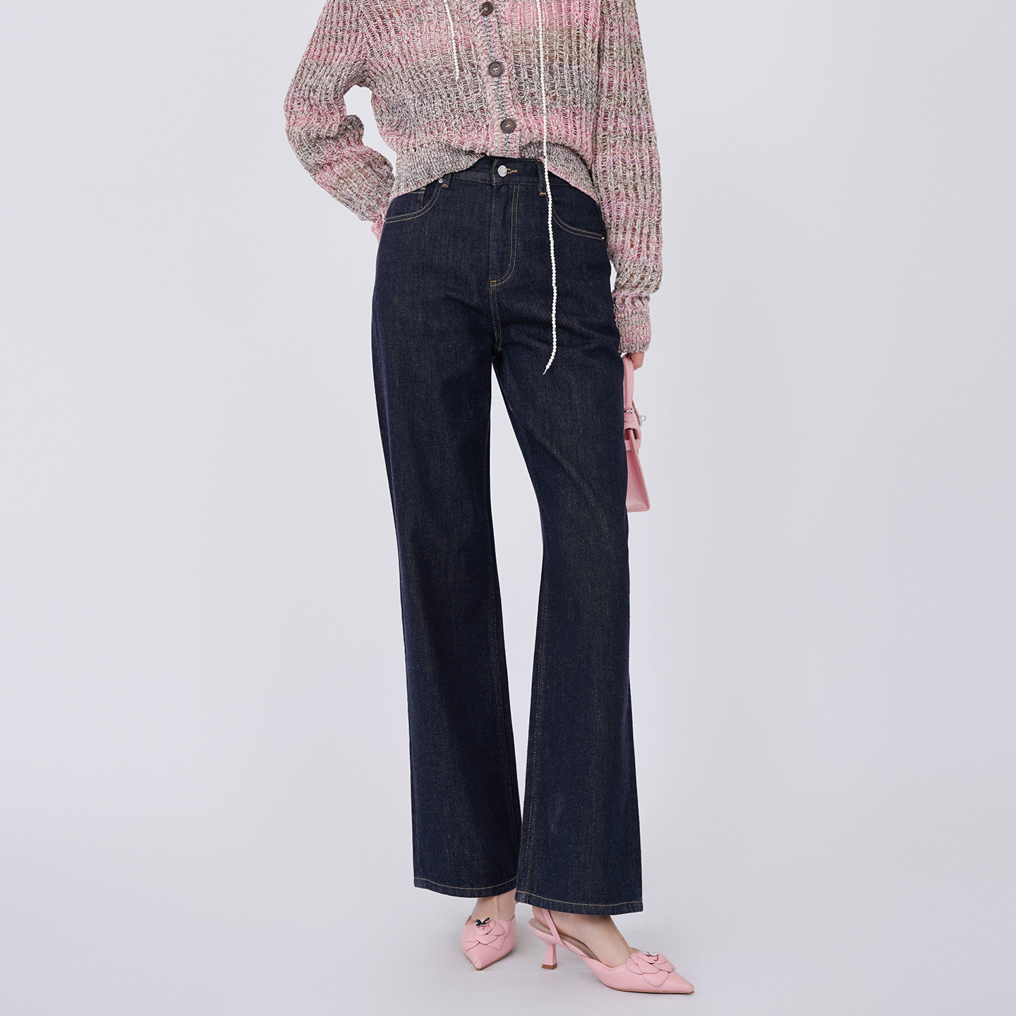 阅涵牛仔裤2026春季新款休闲高腰穿搭显瘦直筒裤休闲阔腿裤女