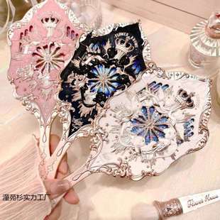 现货花知晓小天使手拿镜周边手持镜公主风少女心高颜值风格.