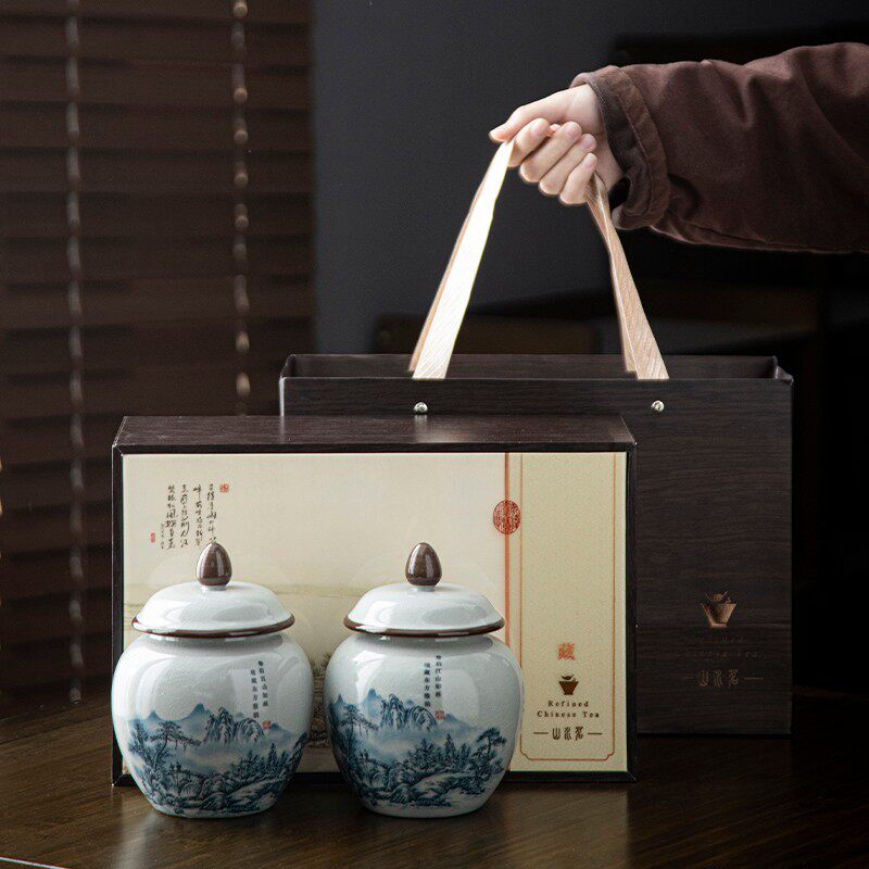 创意茶叶礼盒包装空盒绿茶白茶红茶茶具组合礼品盒通用半斤装定制