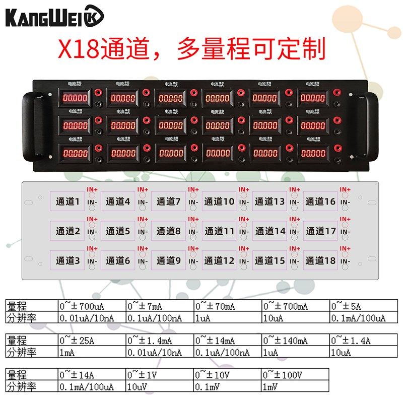 18路低功耗分析仪高精度数显多直流电压电流表毫安微安表老化测试