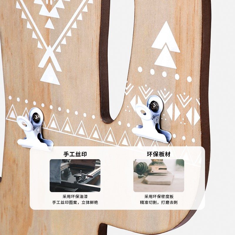 壁挂装饰挂件墙上仙人掌软装创意木质留言板儿童房墙面布置装饰品