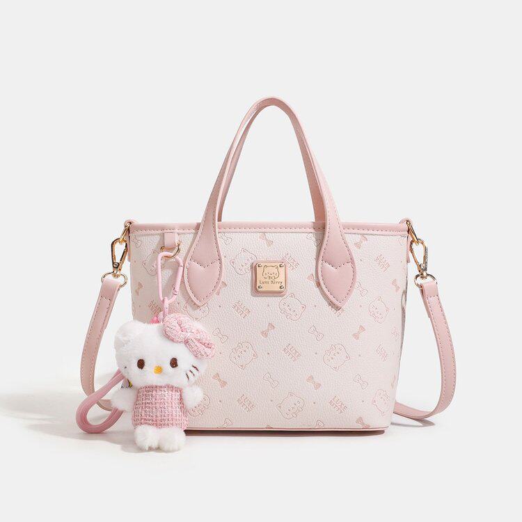 2026夏季新款单包樱花粉女性拉链单肩包2026年夏季女带挂