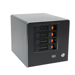 NAS私有云黑群晖飞牛itx专用4盘位铝合金面板机箱大通风高性能