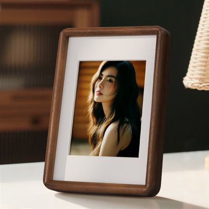 黑胡桃实木相框摆台6六寸洗写真照片打印8高级感7定制diy做成空框