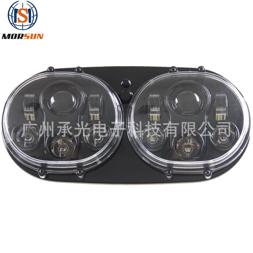 5.75寸哈雷双灯led机车改装前大灯戴维森公路滑翔双头灯