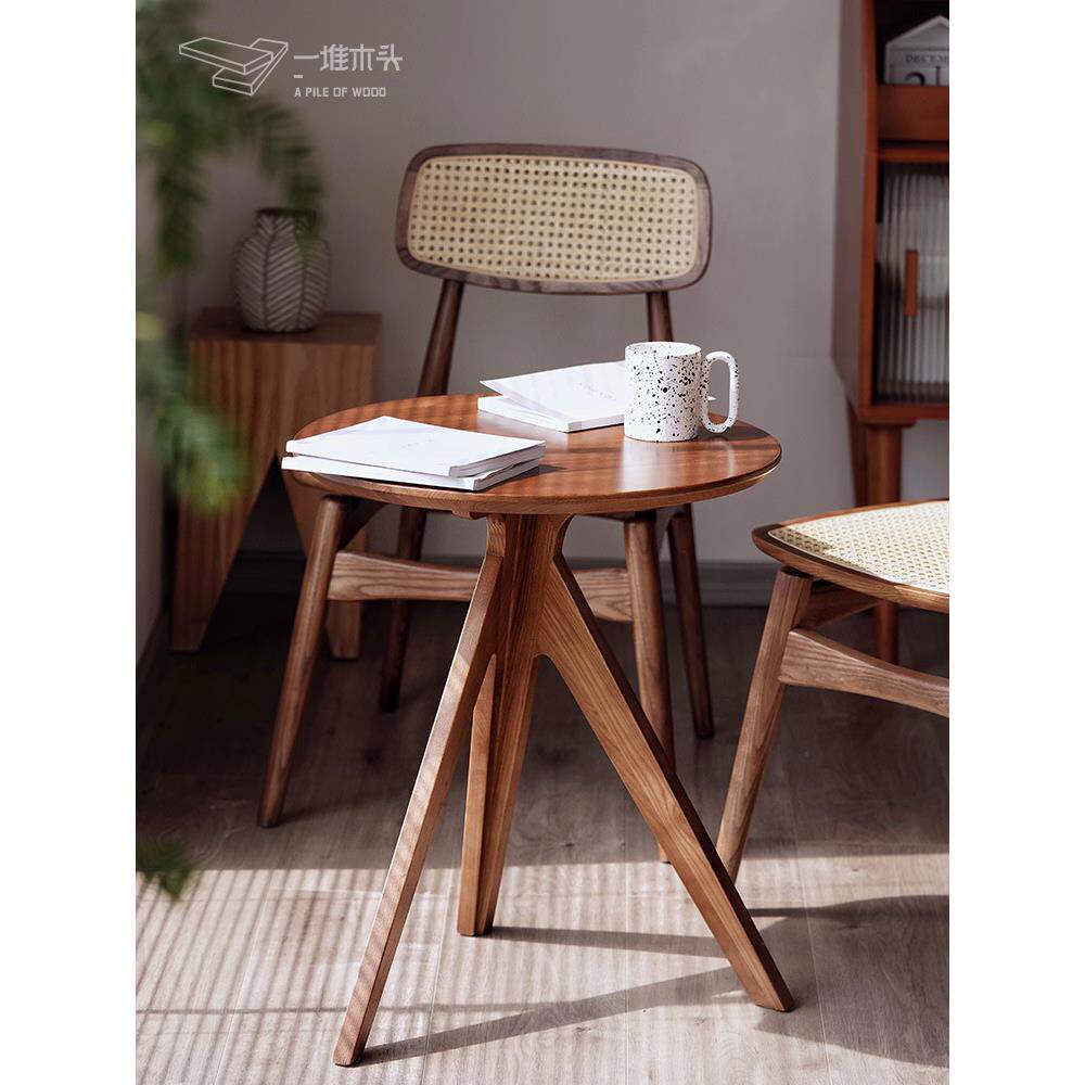 一堆木头北欧简约实木小茶几现代家用客厅沙发边几居家创意边几