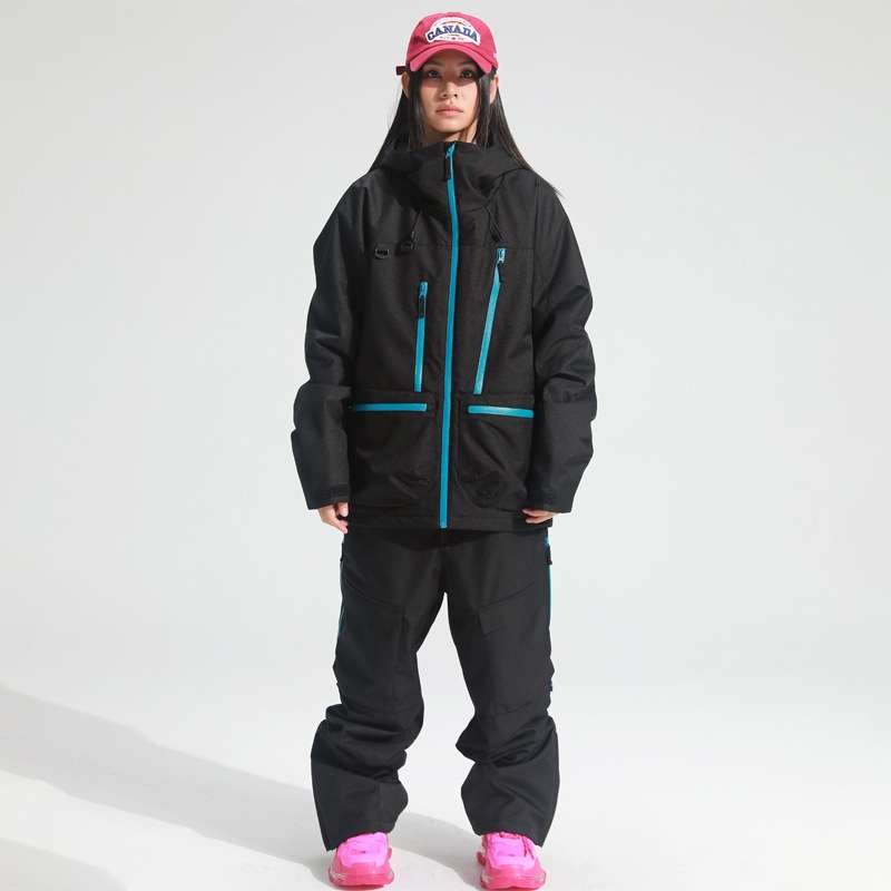 24款冬季户外滑雪服套装男女情侣雪场防风防水加厚保暖时尚