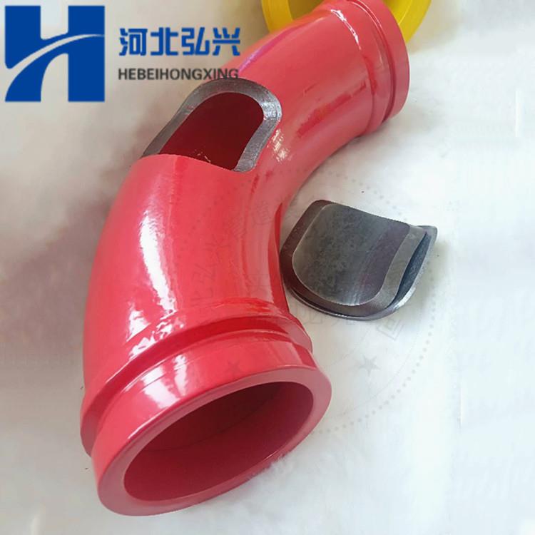 混凝土输送泵车臂架双层耐磨弯头 五万方DN125R275*90°弯头