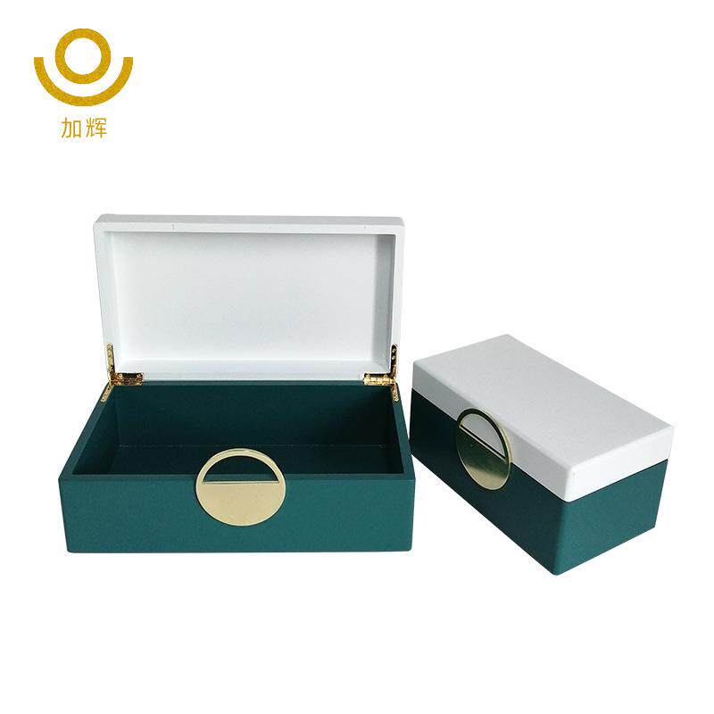 新中式简约样板间收纳盒创意家居软装摆件酒店别墅镂空半圆首饰盒