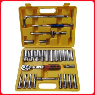 加长套筒28件套铬钒钢镜面加长套筒12.5mm系列大飞加长套筒套装