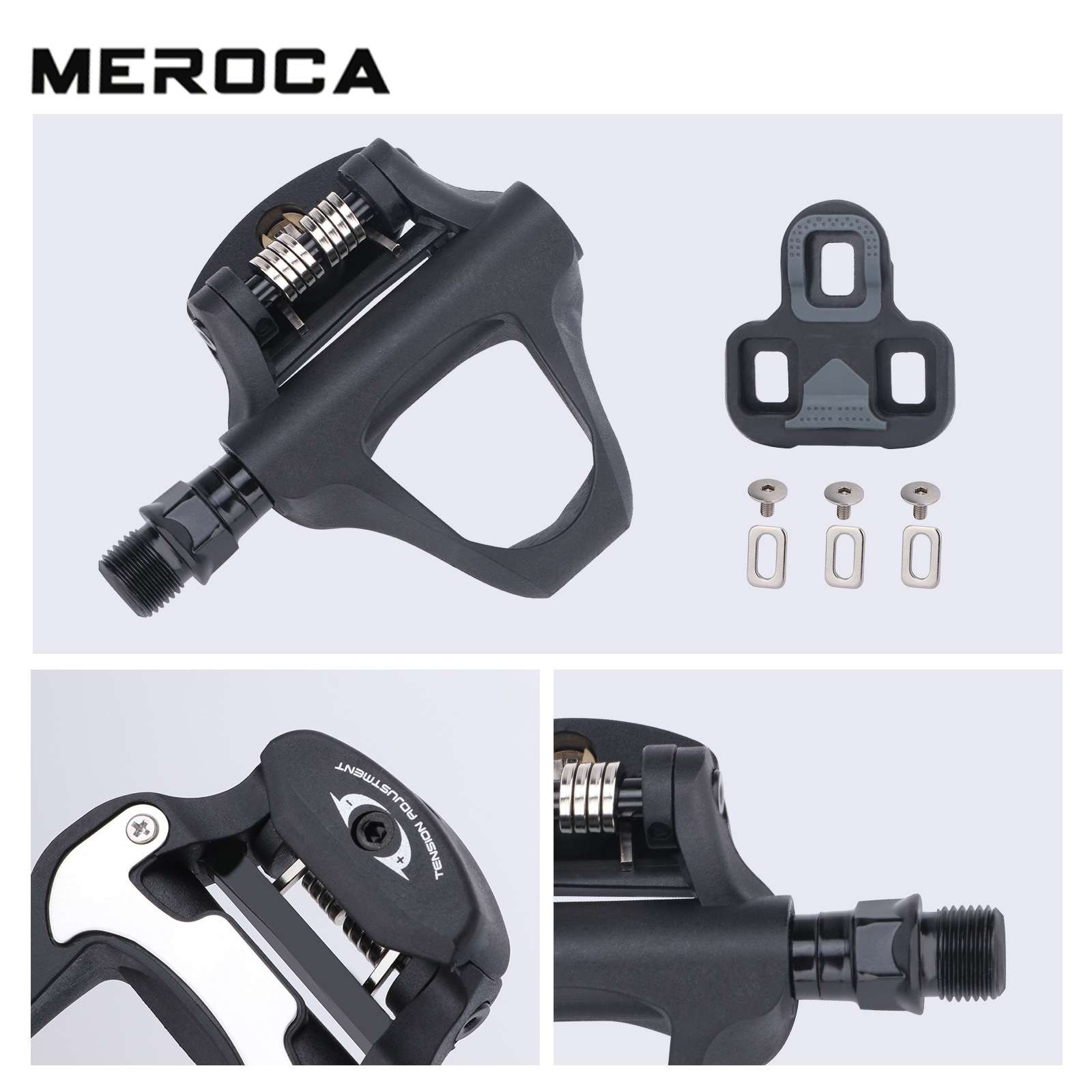 MEROCA公路自行车锁踏超轻高强度培林105自锁脚踏板R550配SPD锁片