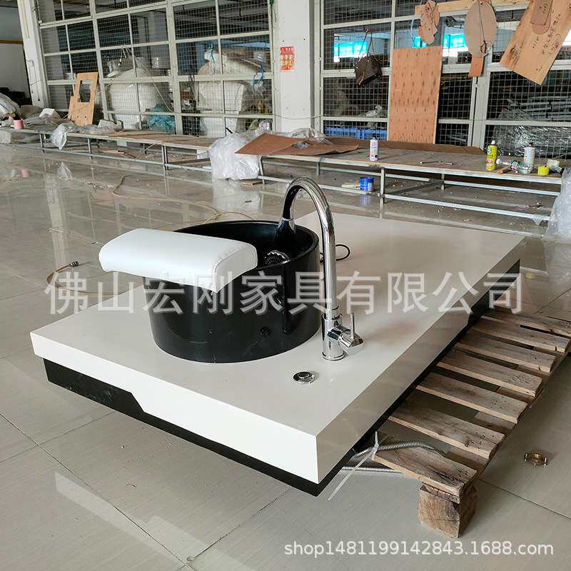 网红美甲店时尚美甲美睫疗足浴按摩沐足盆底座亚克力高档沙龙家具