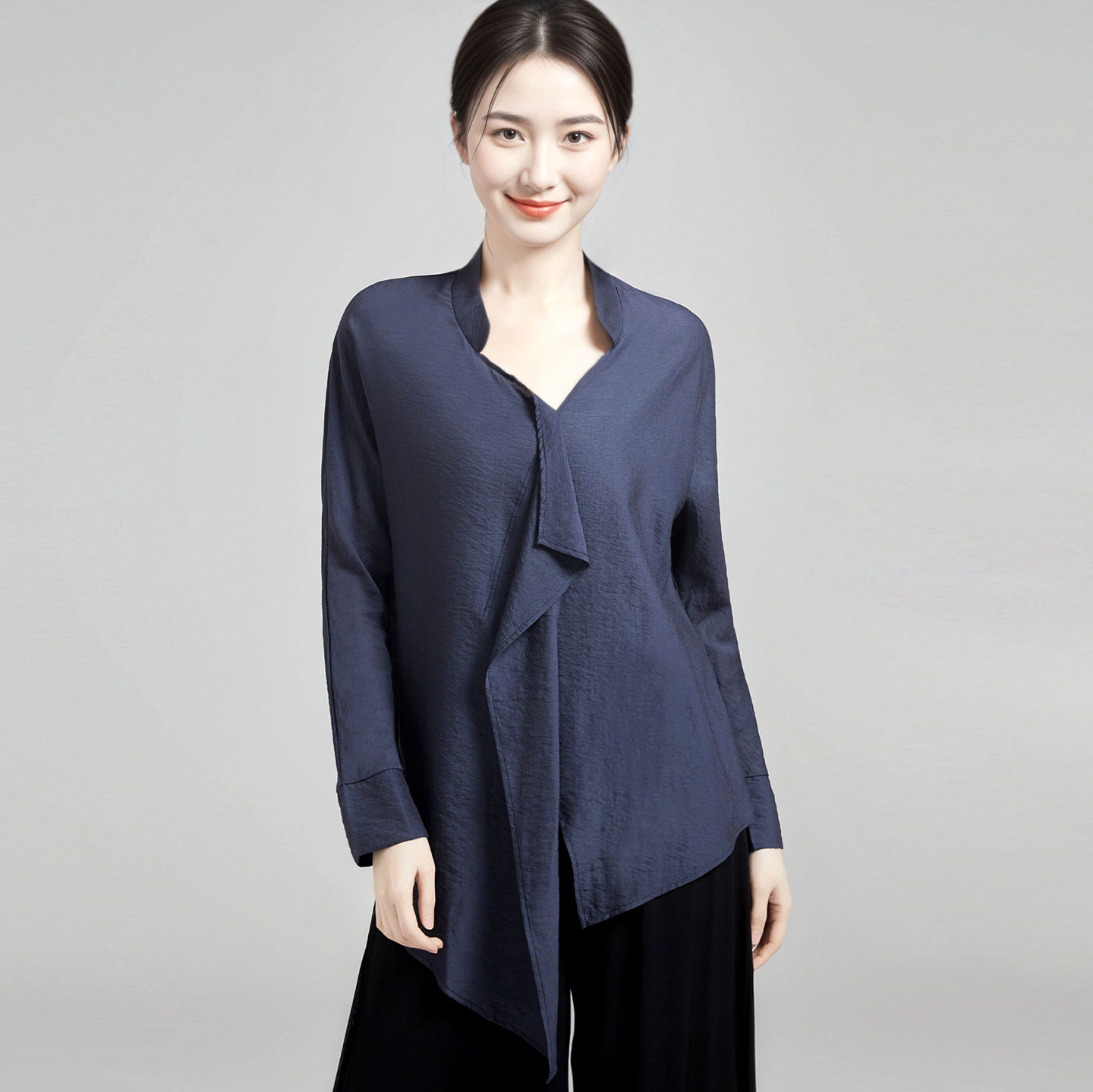 2026新款现代舞衬衫宽松中国舞服装白色衬衣舞蹈上衣女款古典舞练