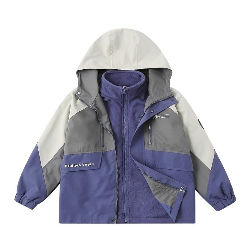 2025新款男童可拆卸冲锋衣三合一秋装中大儿童男孩秋季外套春,童装/婴儿装/亲子装,儿童滑雪服,淘宝优惠券,粉丝福利购,淘宝优惠卷